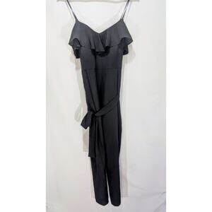 Banana Republic Black Ruffle Jumpsuit Women’s Size 6